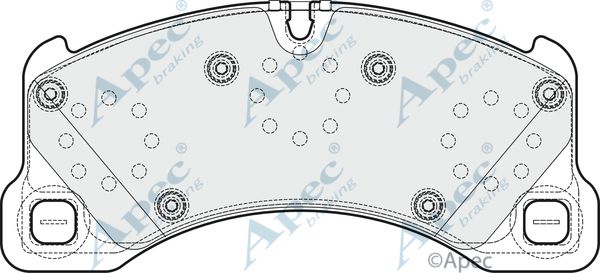 APEC BRAKING Комплект тормозных колодок, дисковый тормоз PAD1670